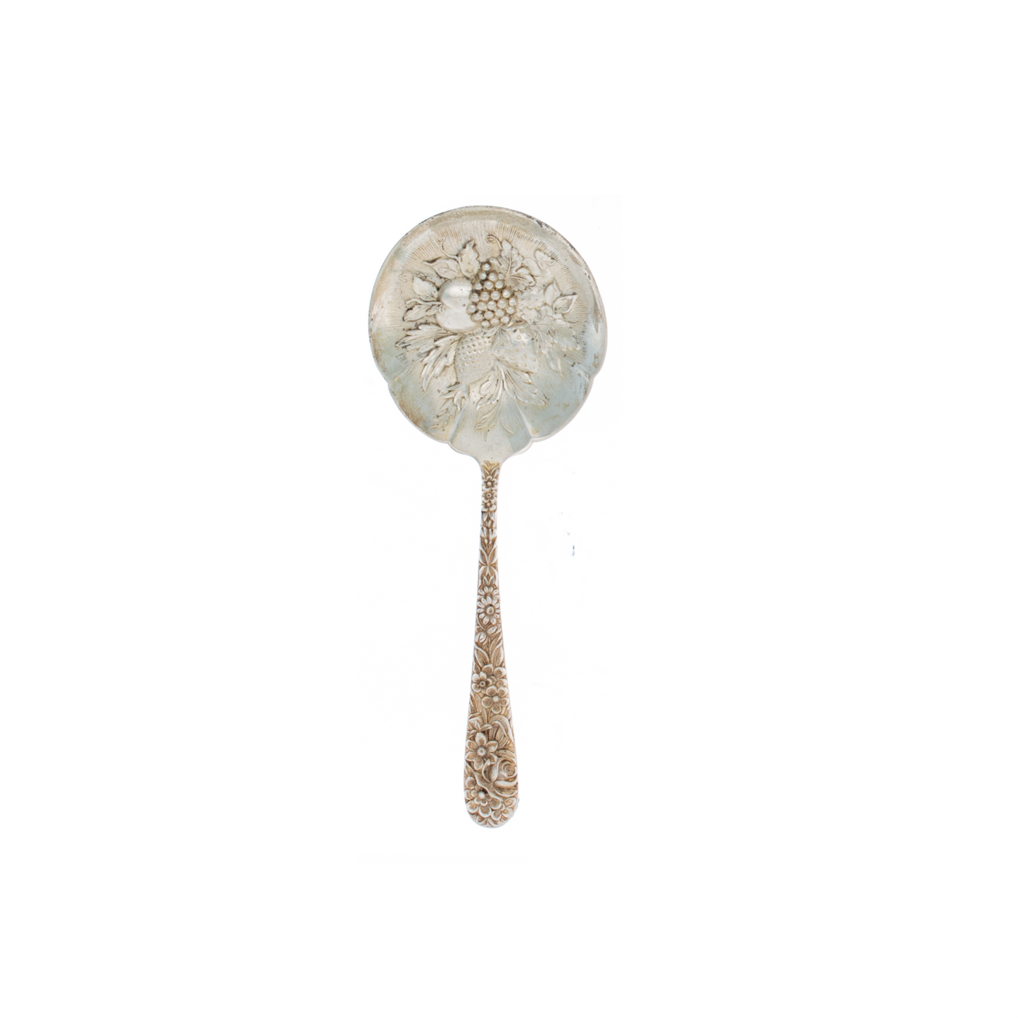 Repousse Sterling Silver Bon Bon Spoon