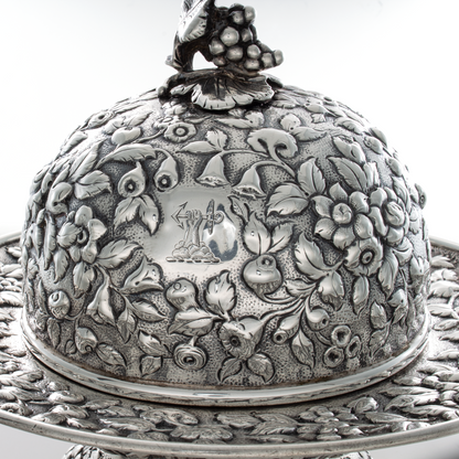 Butter Dish Coin Silver S. Kirk & Son.