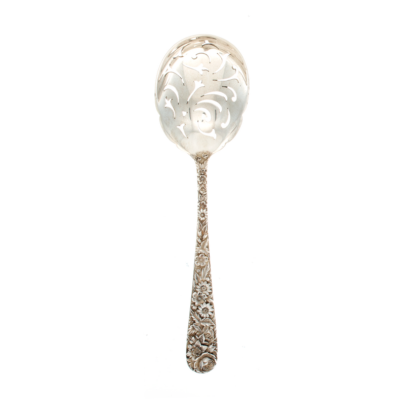 Repousse Sterling Silver Ice Spoon