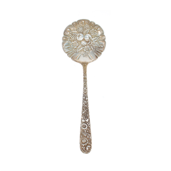 Repousse Sterling Silver Medium Berry Spoon