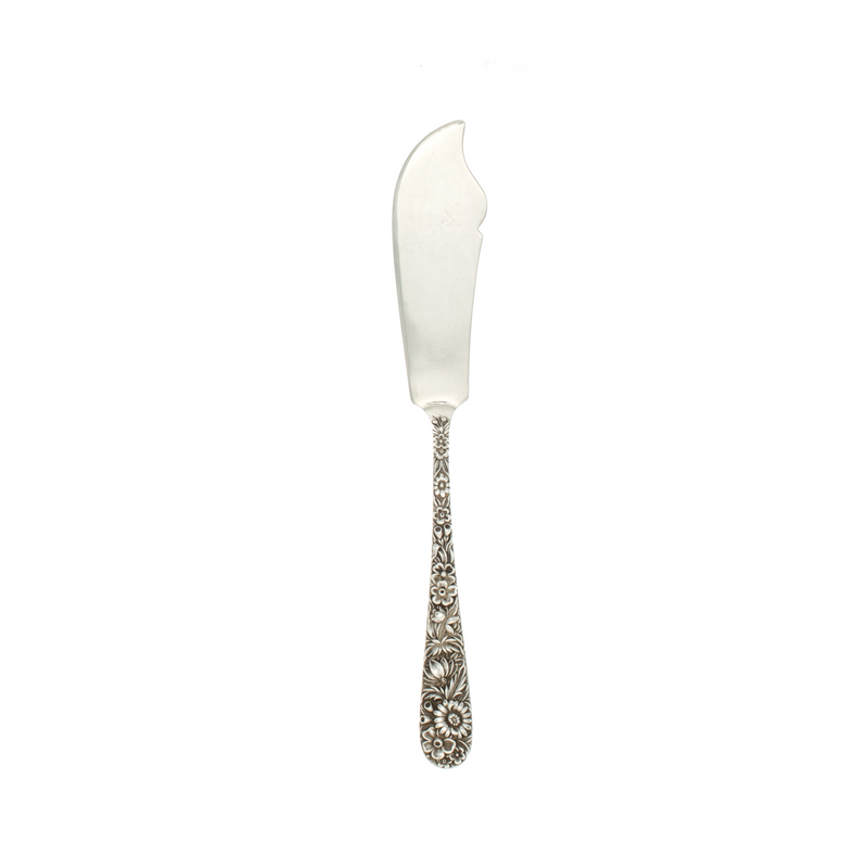 Repousse Sterling Solid Silver Master Butter Knife Flat