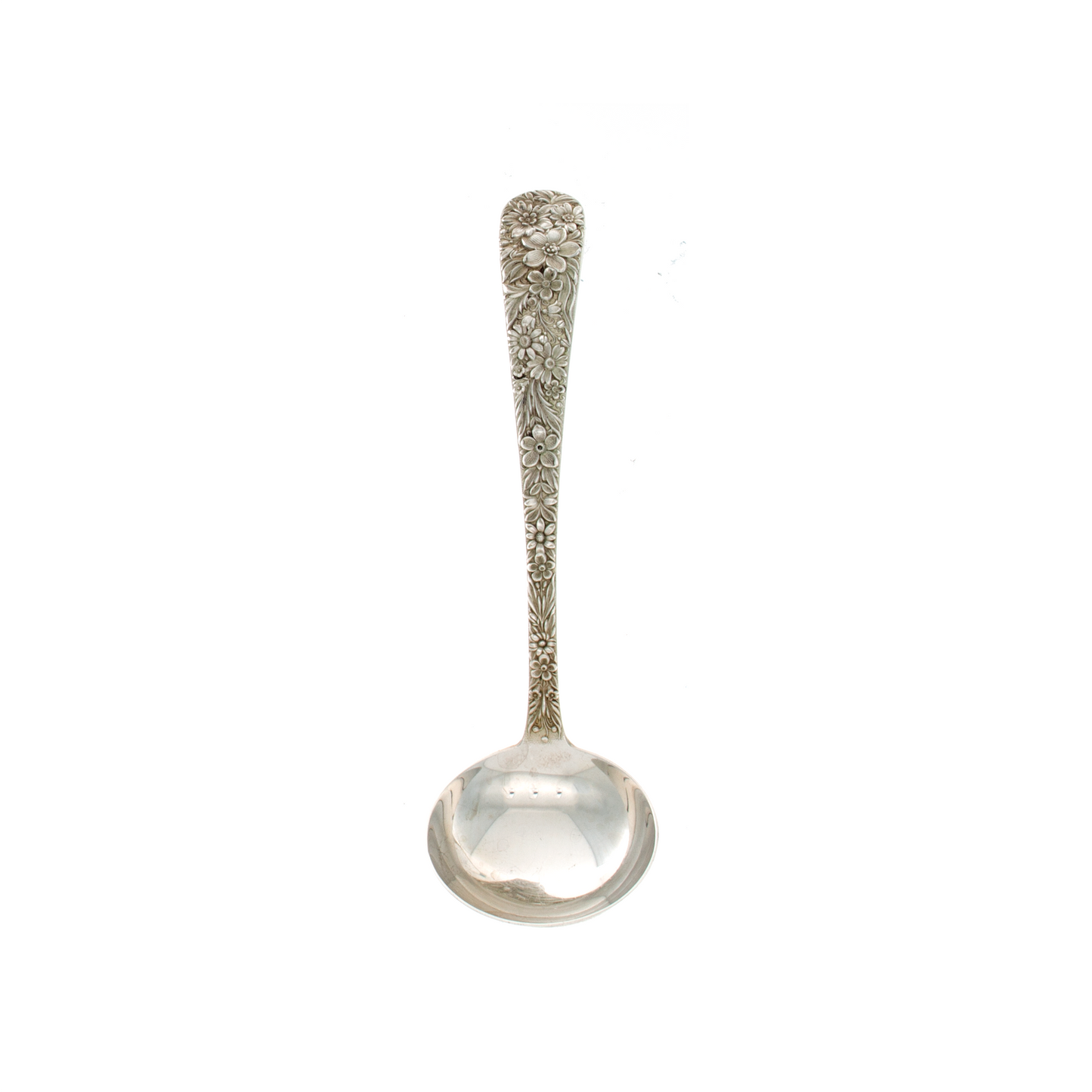 Repousse Sterling Silver Sauce Ladle