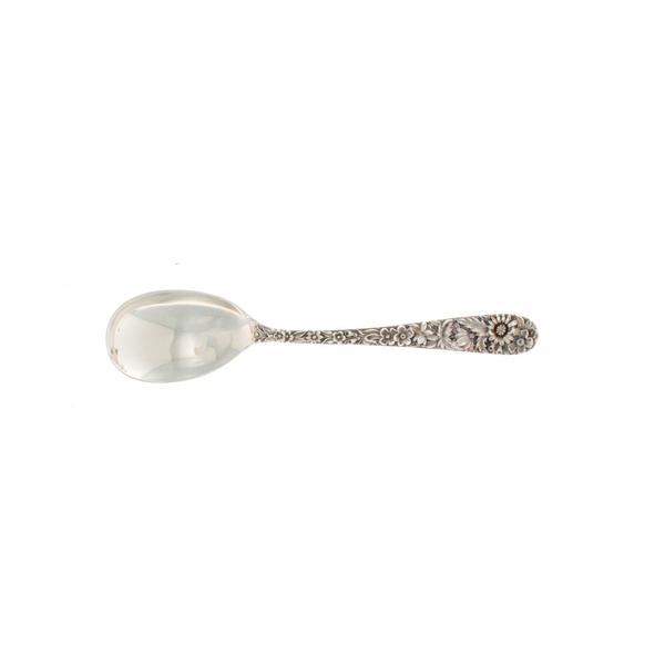 Repousse Sterling Silver Sugar Spoon