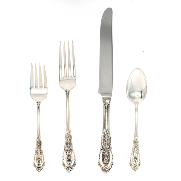 Rose Point Sterling Silver Dinner Size Setting