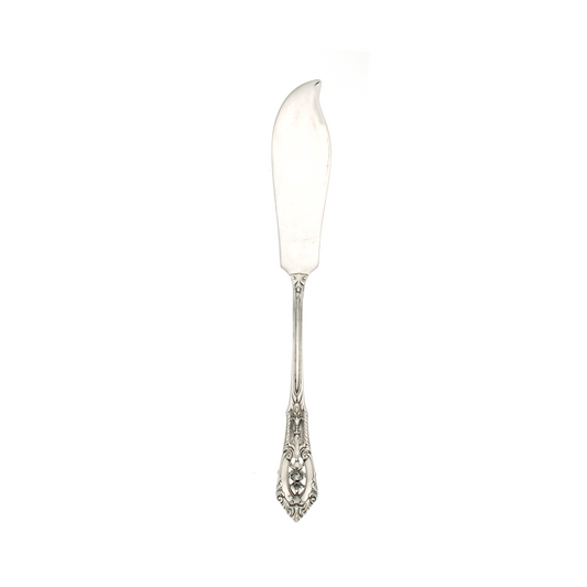 Rose Point Sterling Silver Flat Master Butter All Sterling