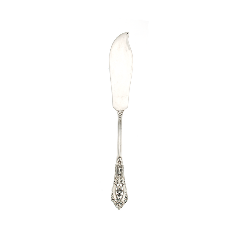 Rose Point Sterling Silver Flat Master Butter All Sterling