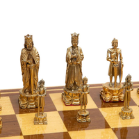 PEDRO DURAN STERLING CHESS SET IN PARQUETRY CASE