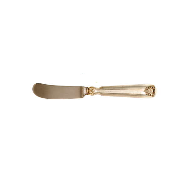 Tiffany Sterling Silver Shell and Thread Hollow Handle Spreader