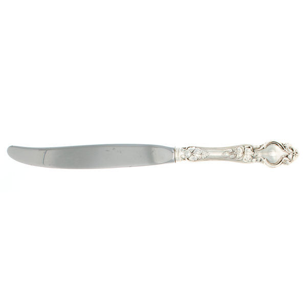 Violet Sterling Silver Dinner Knife with Modern Blade
