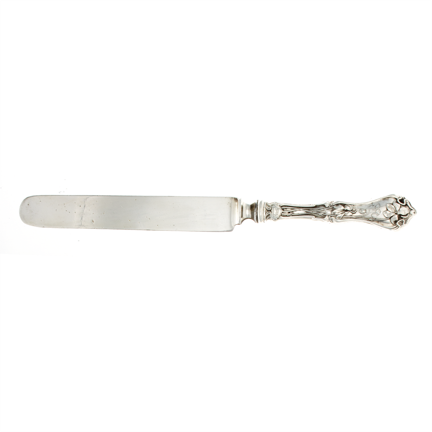 Whiting Violet Sterling Silver Dinner Knife Blunt Blade