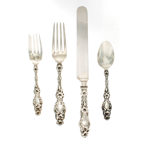 Lily Sterling 4 Piece Dinner Setting with Blunt Blade Knife