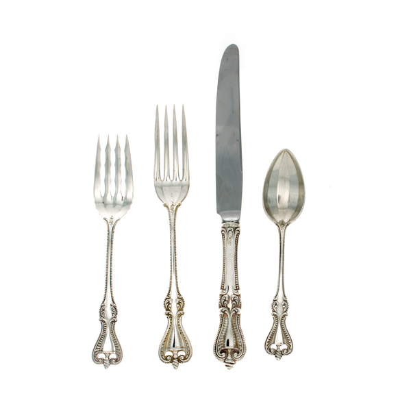 Old Colonial Sterling Silver 4 Piece Place Setting with French Blade