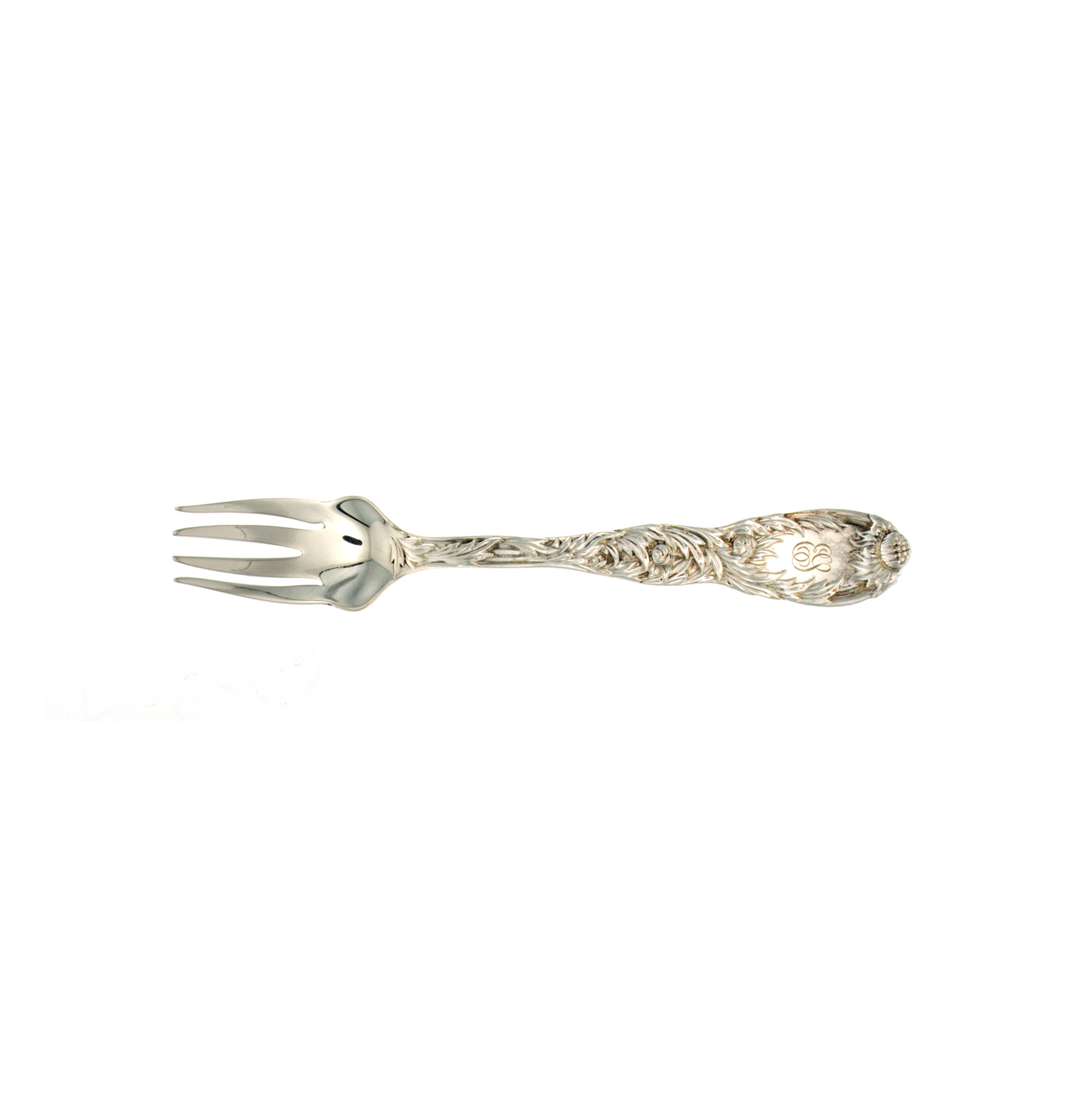 Tiffany Chrysanthemum Sterling Wavy Tine Salad Fork